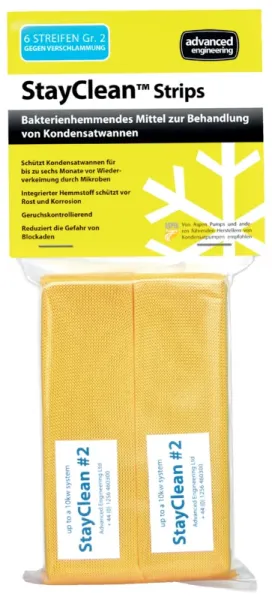 Bakterienhemmendes Mittel / Tropfschale StayClean Streifen Größe2 (Pack=6Stk.)